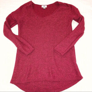 Old Navy Extra Small cranberry color hi lo sweater